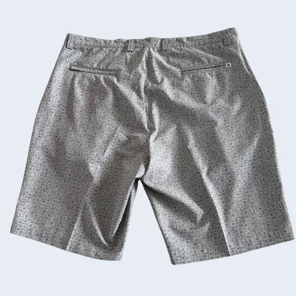 Peter Millar Shackleford Performance Shorts 36 Grey Bottle Opener Print